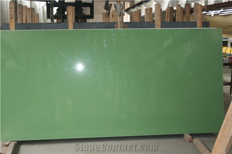 Engineered Quartz Stone-Pure Dark Green Quartz Stone
