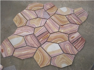 Pentagon Rainbow Stone,Rainbow SlateFlagstone Pavers