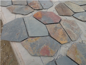 Pentagon Rustic Stone,Multi Color Rustic Flagstone Pavers