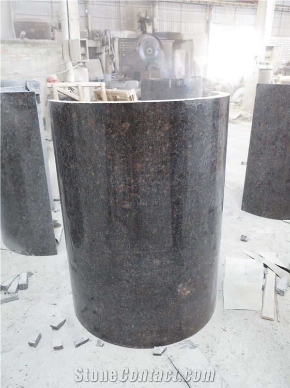Tan brown granite column