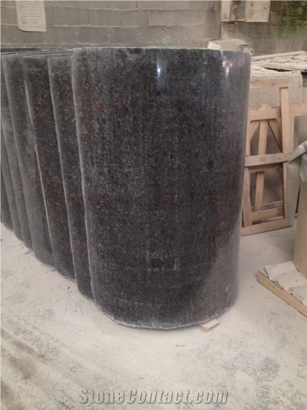 Tan brown granite column