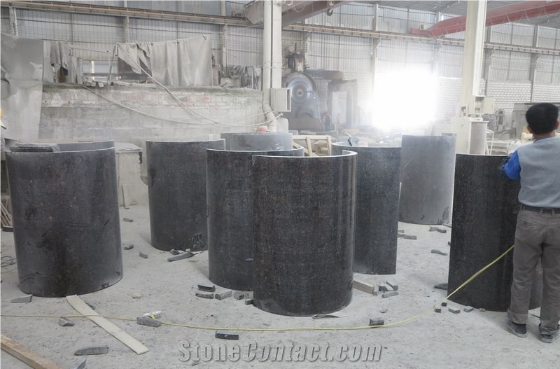 Tan brown granite column