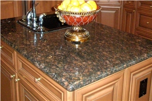 Tan Brown Island Top, Indian Brown Granite Countertop, Supply Different Kinds Of Granite Countertop