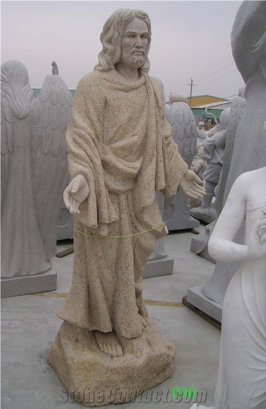 Yellow Granite western statue sculptures