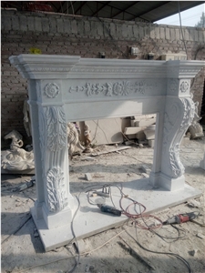 White Fireplace Mantel,Modern Fireplace Mantel,Stone Fireplace Mantel