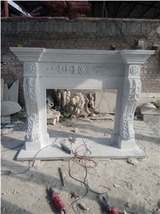 White Fireplace Mantel,Modern Fireplace Mantel,Stone Fireplace Mantel