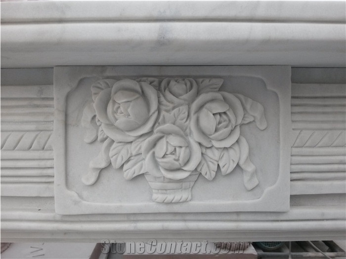 White Marble Fireplace Mantel,Modern Fireplace Mantel,Stone Fireplace Mantel