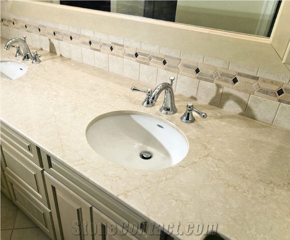 Botticino Semi Classico Vanity Top, Botticino Semi Classico Marble Bath Tops