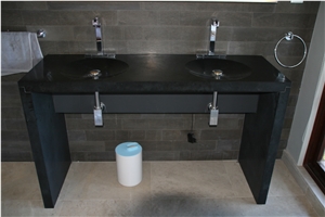 Nero Impala Granite Installed Vanity Tops