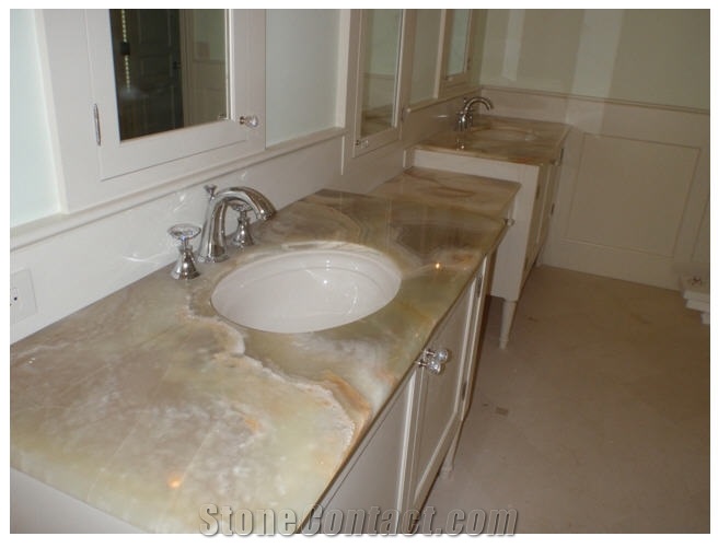 Light Green Onyx Bathroom Tops