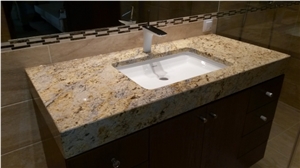 Colonial Gold Granite Bath Countertop