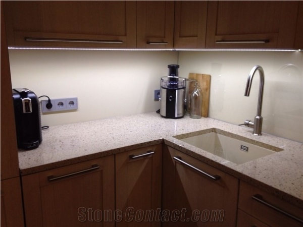 Technistone Crystal Sahara Kitchen Countertop