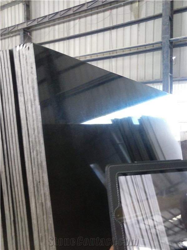 Absolute Black Granite Slabs, India Black Granite
