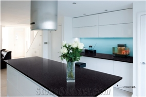 Starlight Black Quartz Stone Kitchen Tops
