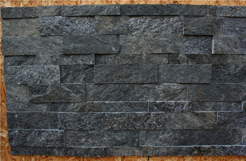 Black Andesite Wall Cladding Panel, China Black Andesite Wall Cladding