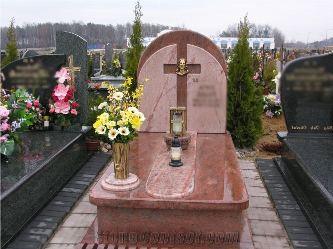 Twilight Red Granite Monument