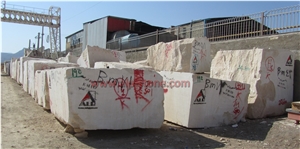 Atashkooh (Super White), Atashkooh White Travertine Block