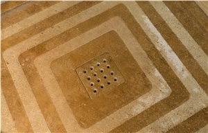 Pa1 Travertino Amarelo Honed Shower Tray