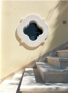 Sandblasted Limestone Window Frame Design, Masonry Stonework