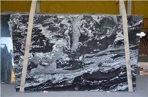 Atacama Black Granite Slabs, Brazil Black Granite