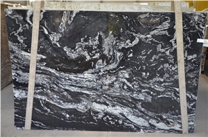 Atacama Black Granite Slabs, Brazil Black Granite