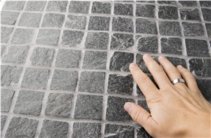Black Slate Tumbled Mosaic