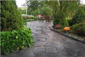 Orivesi Black Slate Flagstone Walkway Pavement Orivesi Black Slate Flagstone Walkway Pavement