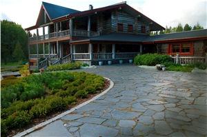 Orivesi Black Slate Flagstone Walkway Pavement