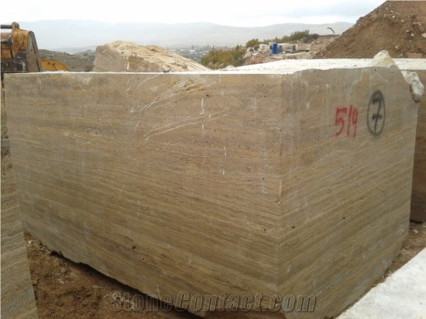 Noche Travertine, Sivas Noce Travertine Block