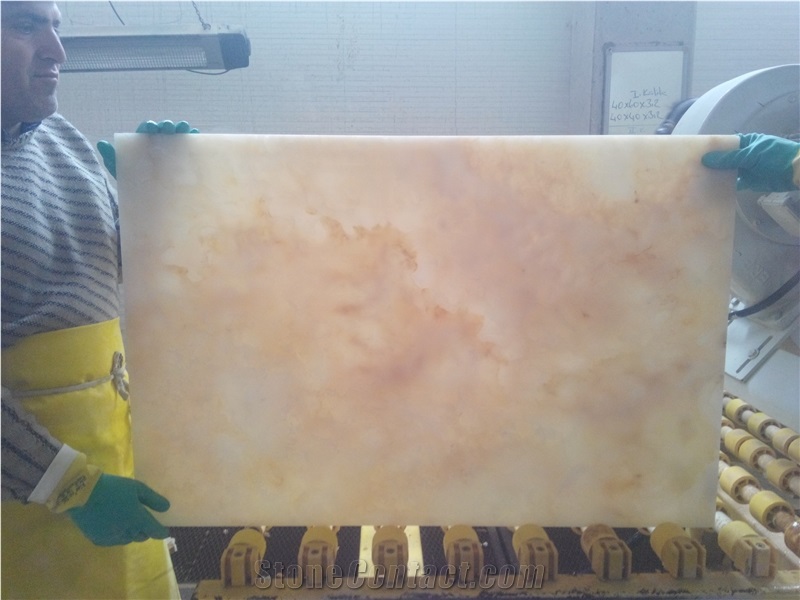 Vanilla Sky Onyx, Vanilla Granite Block