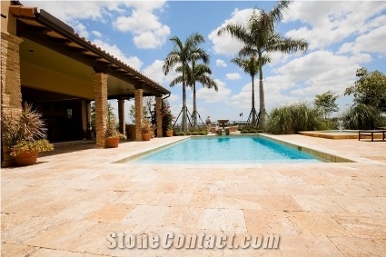 Coralina Gold Coral Stone Pool Deck Pavements