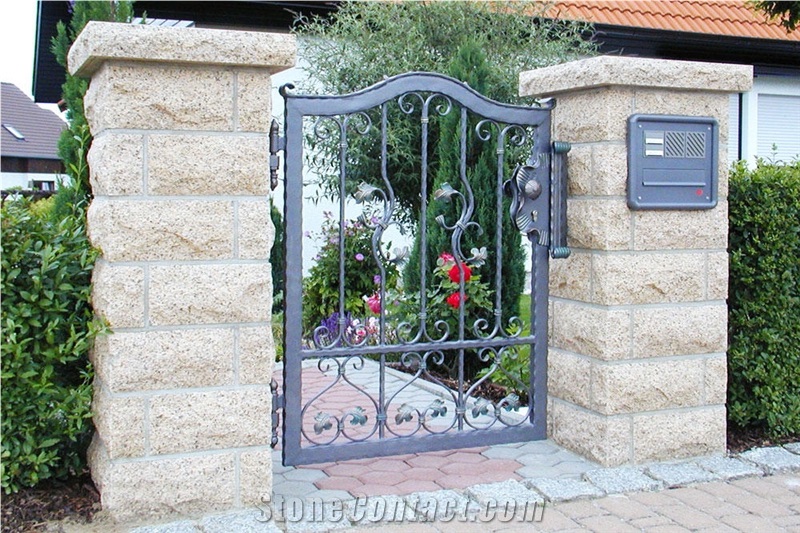 Granite Mushroomed Exterior Gate Wall Cladding