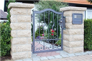 Granite Mushroomed Exterior Gate Wall Cladding