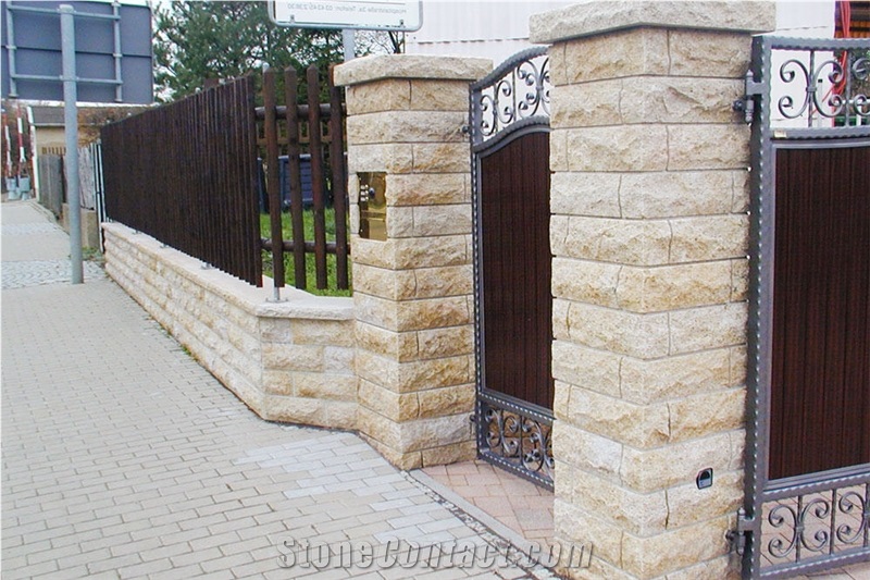 Granite Mushroomed Exterior Gate Wall Cladding