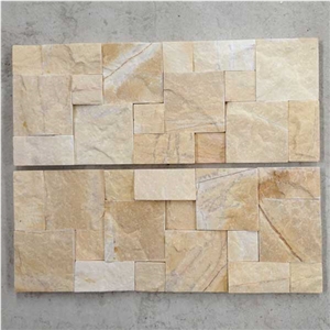 Combination Wall Panel Slabs & Tiles, Viet Nam Yellow Marble Pattern Tiles