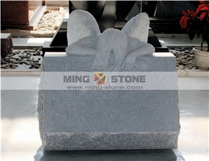 China Grey Granite Angel Design Western Style Monument