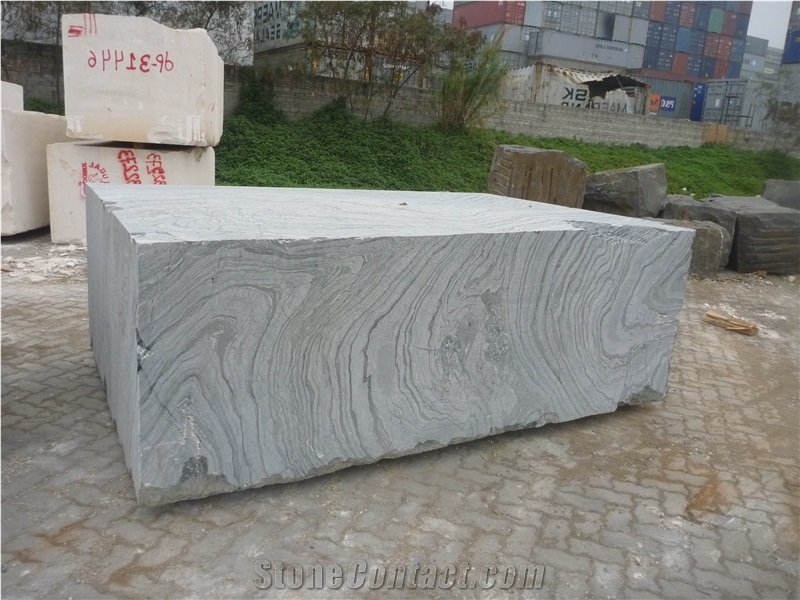 Fossil Black Marble Blocks, Black Marble with Veins, European Standard Quality Blocks