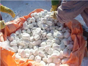 Good Packing Pure White Natural Pebble Stone, White Pebble Stone, Natural Pebble Stone