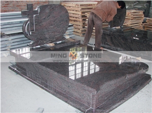 Multicolor Purple Granite Monument, High Quality Purple Cross Monument