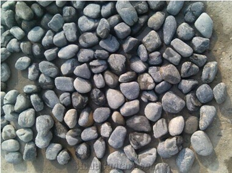 Natural Absolute Black Pure Polished Pebble Stone,River Stone