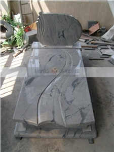Viscont White Granite Monument, Popular Granite Monument, White Granite with Veins Monument
