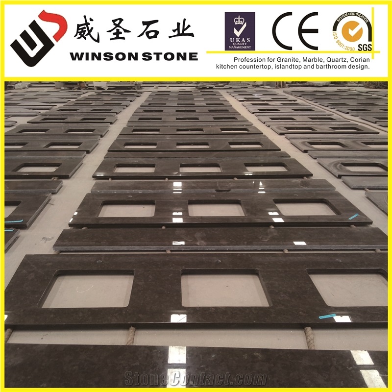 Antique Brown Granite Countertop,Antique Brown Custom Vanity Topsgranite,Brazil Brown Bathroom Countertops