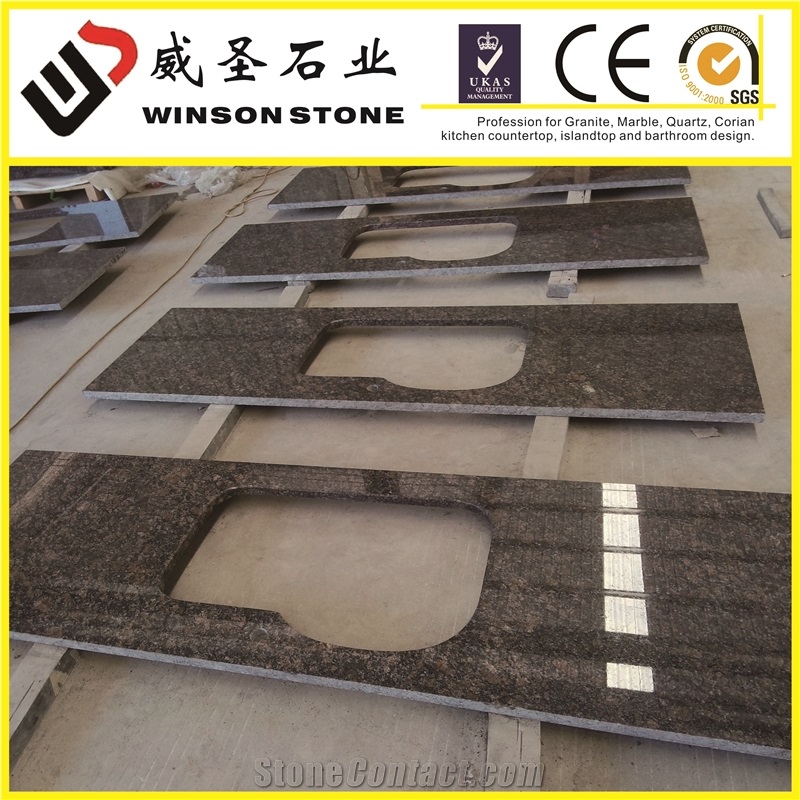 Brown Granite Kichen Design, Saphire Brown Granite Countertop