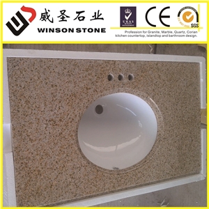 G682 Granite Sunset Golden Bathroom Top,Sunset Golden Granite Bathroom Countertops & Vanity Tops