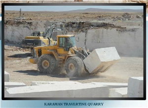 Karaman Travertine Block, Turkey Beige Travertine