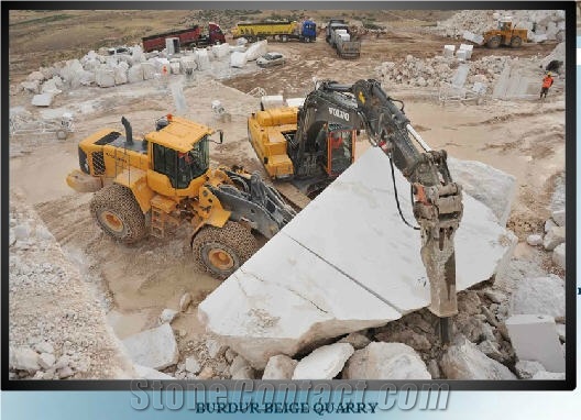 Noble Beige Marble, Burdur Beige Marble Blocks Form Own Quarry