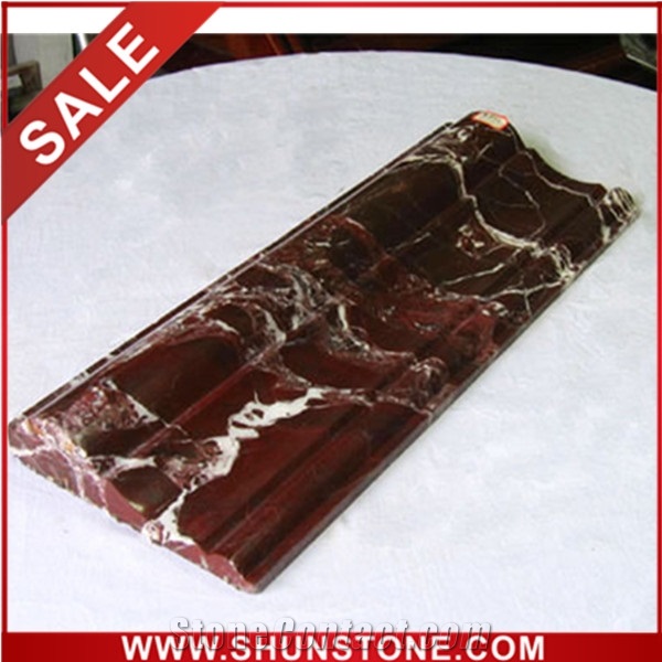 2014 High Quantity Decorative Rosso Lepanto Marble Moulding,Border Lines