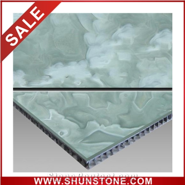 blue onyx aluminium honey comb compound panel&onyx  composite tile