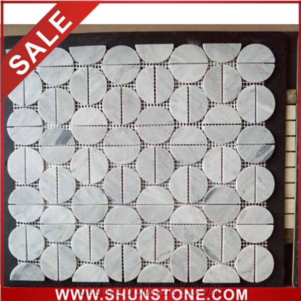 Calacatta Hexagon Marble Mosaic&Calacatta Carrara White Marble Mosaic