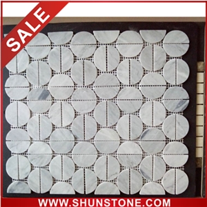 Calacatta Hexagon Marble Mosaic&Calacatta Carrara White Marble Mosaic